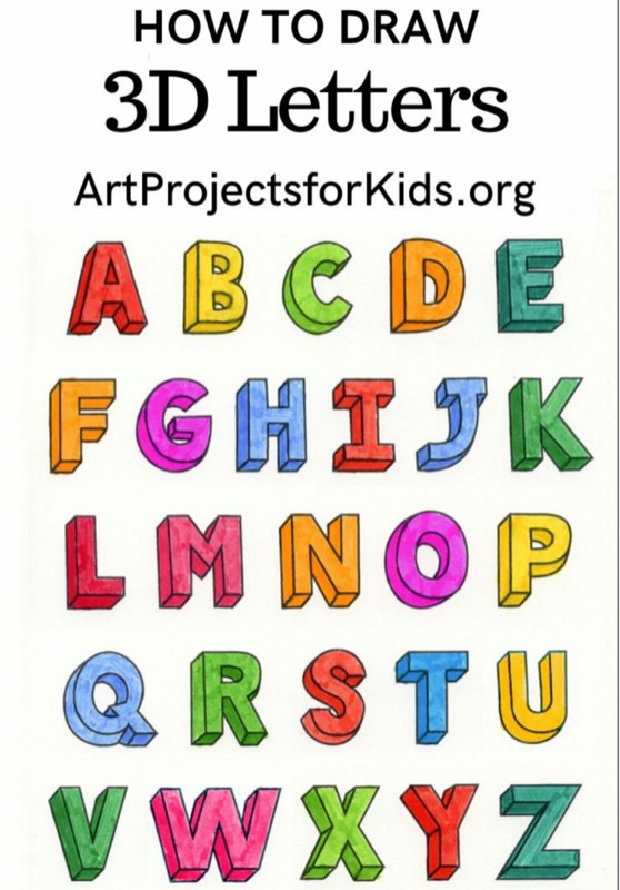 ART PROJECT- HOW TO DRAW 3D LETTERS